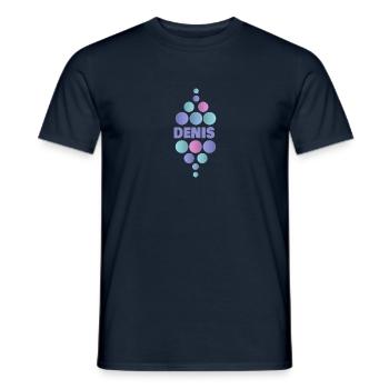 Denis as a first name - Men's T-Shirt - navy - Front - AI Model Male 178 light (178cm)