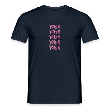 Style 1969 - Men's T-Shirt - navy - Front - AI Model Male 178 light (178cm)