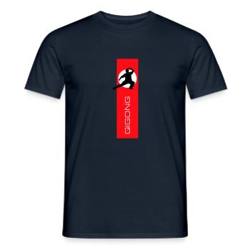 Drapeau Qigong - T-shirt homme - marine - Devant - AI Model Male 178 light (178cm)