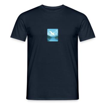 Freebird lake - Männer T-Shirt - Navy - Vorne - AI Model Male 178 light (178cm)
