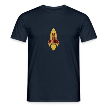 Bitcoin too the moon - Männer T-Shirt - Navy - Vorne - AI Model Male 178 light (178cm)