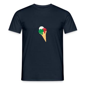 Italienisches Eis - Männer T-Shirt - Navy - Vorne - AI Model Male 178 light (178cm)