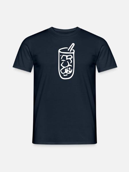 Eistee,Zitrone,Eiswürfel,Alkohol,Tee,Soda,Eis - Männer T-Shirt - Navy