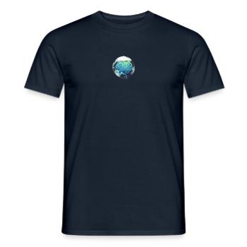 Cerveau bleu-vert : harmonie et vitalité mentale - T-shirt homme - marine - Devant - AI Model Male 178 light (178cm)