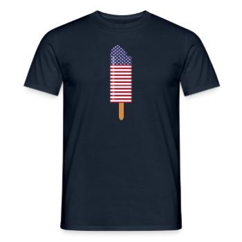 4. Juli USA - Männer T-Shirt - Navy - Vorne - AI Model Male 178 light (178cm)