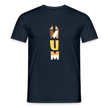 FUNNY BLUE MUM-DAD MOTHERS DAY - Men's T-Shirt - navy - Front - AI Model Male 178 light (178cm)