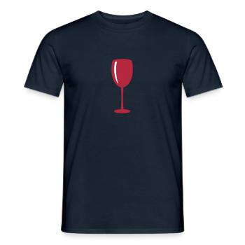Weinglas - Männer T-Shirt - Navy - Vorne - AI Model Male 178 light (178cm)