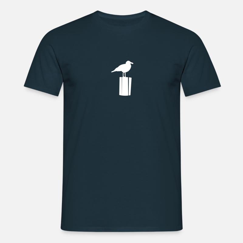 Möwe sitzend - Männer T-Shirt - undefined