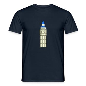 big ben design - Männer T-Shirt - Navy - Vorne - AI Model Male 178 light (178cm)