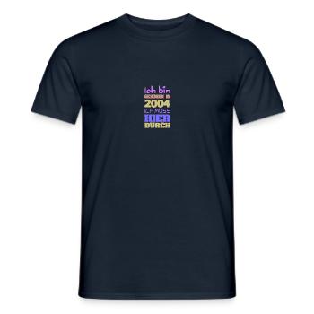 en 2004 - T-shirt homme - marine - Devant - AI Model Male 178 light (178cm)
