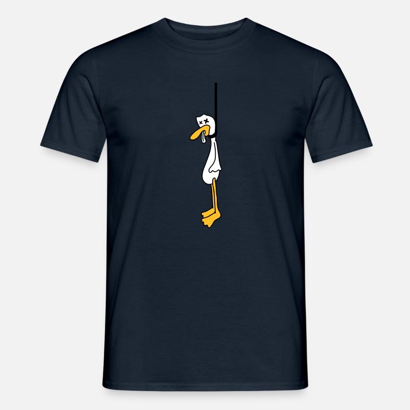 Hanged Duck - Männer T-Shirt - Navy