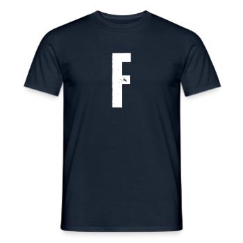 F - Men's T-Shirt - navy - Front - AI Model Male 178 light (178cm)
