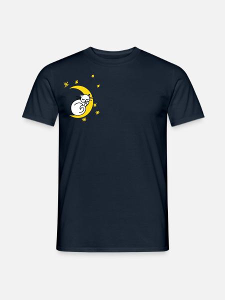 Mondkatze - Männer T-Shirt - Navy