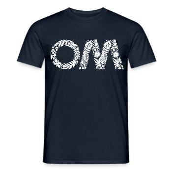 Om - Men's T-Shirt - navy - Front - AI Model Male 178 light (178cm)