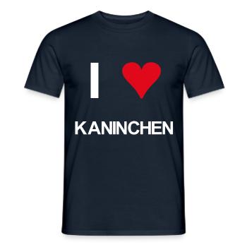 I love Kaninchen - Männer T-Shirt - Navy - Vorne - AI Model Male 178 light (178cm)