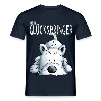 Mein Glücksbringer - Westie - Terrier - Hund - Männer T-Shirt - Navy - Vorne - AI Model Male 178 light (178cm)