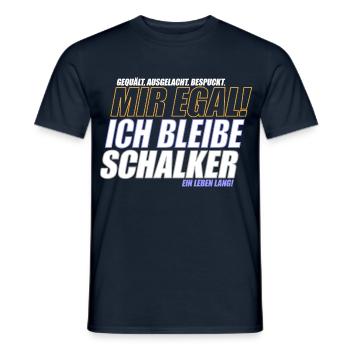 Mir Egal ich bleibe Schalker | Schalke Geschenk - Männer T-Shirt - Navy - Vorne - AI Model Male 178 light (178cm)