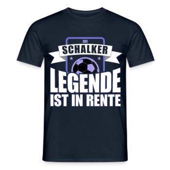 Die Schalker Legende ist in Rente | Schalke Spruch - Männer T-Shirt - Navy - Vorne - AI Model Male 178 light (178cm)
