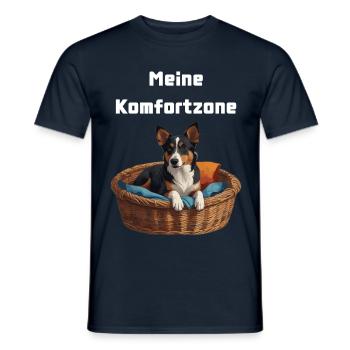 Meine Komfortzone Hunde Edition - Männer T-Shirt - Navy - Vorne - AI Model Male 178 light (178cm)