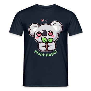 Plant Hope! - Men's T-Shirt - navy - Front - AI Model Male 178 light (178cm)