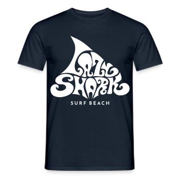 Hai Lazy Shark surf beach sixties Strand maritim - Männer T-Shirt - Navy - Vorne - AI Model Male 178 light (178cm)