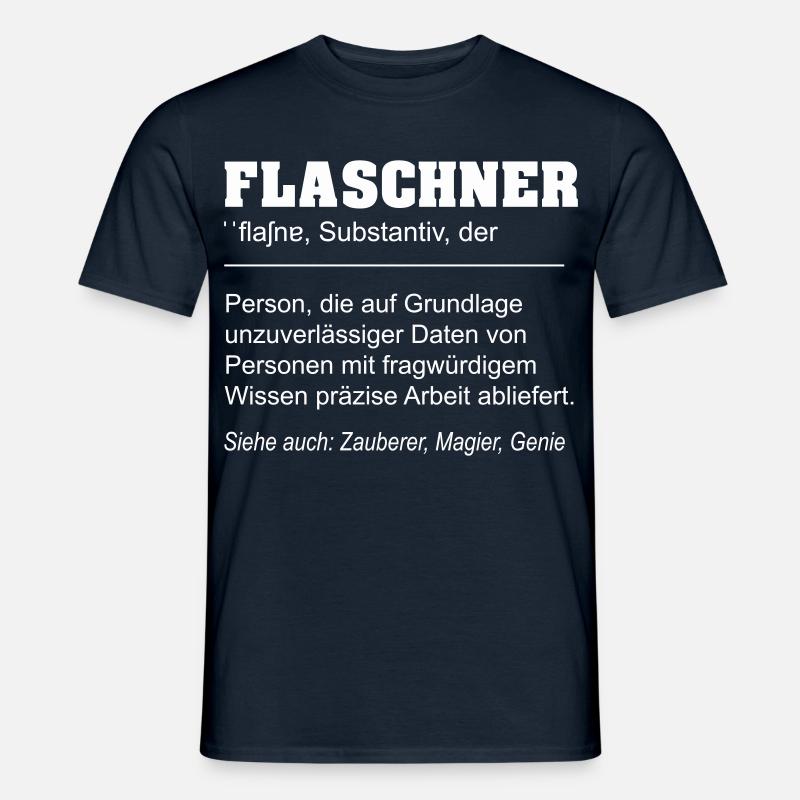 Flaschner lustige Definition - Männer T-Shirt - Navy