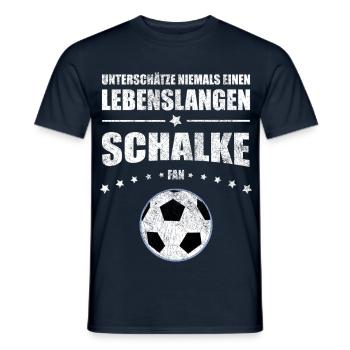 Lebenslanger Schalke Fan | Vintage Retro Edition - Männer T-Shirt - Navy - Vorne - AI Model Male 178 light (178cm)