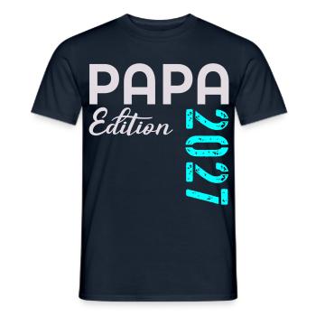 ÉDITION 2027 DU PAPA DU BÉBÉ - T-shirt homme - marine - Devant - AI Model Male 178 light (178cm)