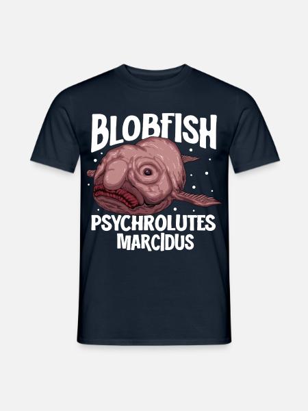 Tiefsee Monster - Blobfisch - Männer T-Shirt - Navy