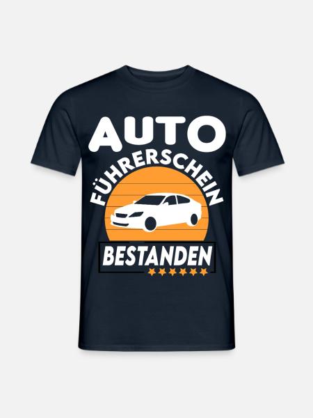 Auto Führerschein bestanden Sprüche Fahrschule - Männer T-Shirt - Navy