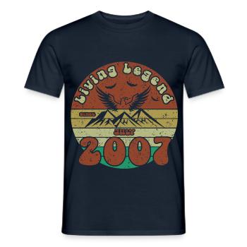 18th Birthday Living Legend since VIN 07/2007 - Men's T-Shirt - navy - Front - AI Model Male 178 light (178cm)