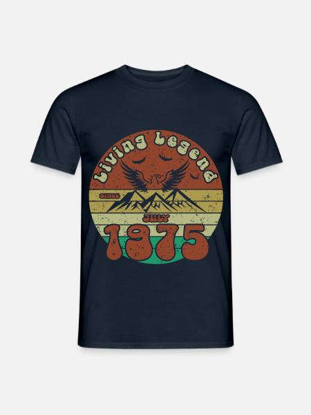 50. Geburtstag Living Legend since VIN 07/1975 - Männer T-Shirt - Navy