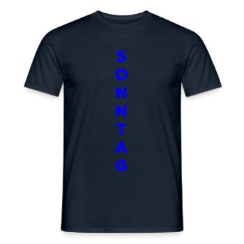 Dimanche - bleu - T-shirt homme - marine - Devant - AI Model Male 178 light (178cm)