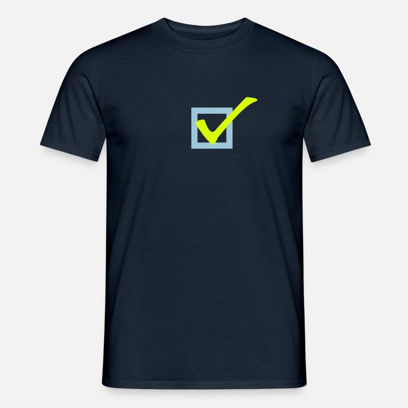 check - Männer T-Shirt - Navy