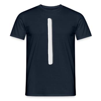 Futhark Runic Alphabet Isa - Men's T-Shirt - navy - Front - AI Model Male 178 light (178cm)
