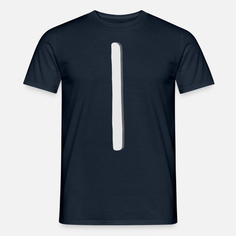 Futhark Runic Alphabet Isa - Men's T-shirt - navy