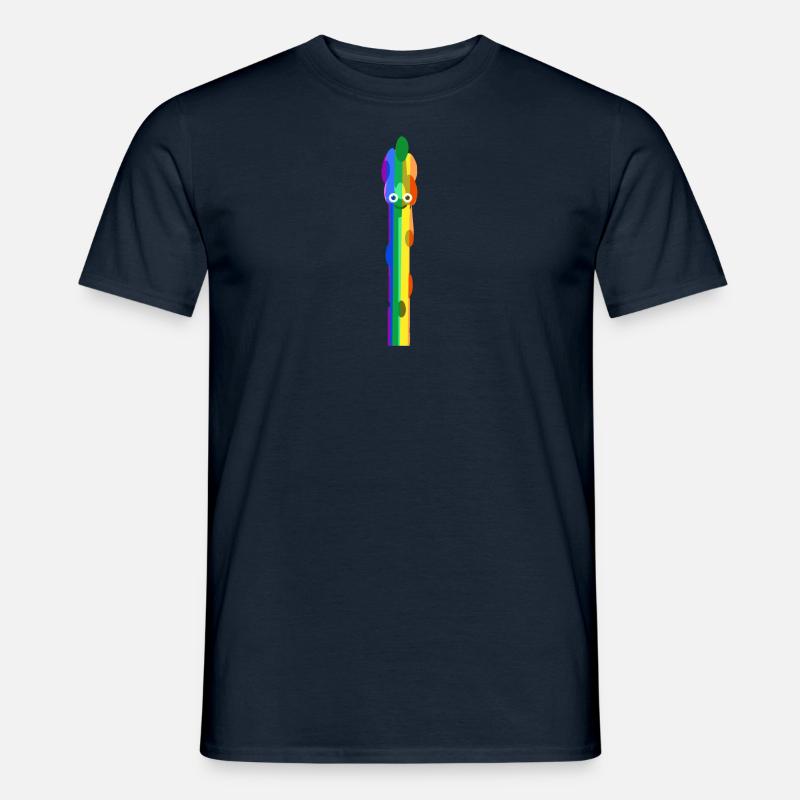 bunter spargel,lgbt,spargel,regenbogen - Männer T-Shirt - Navy