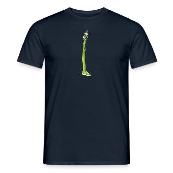 sport, fitness, asperges, asperges vertes, baskets - T-shirt homme - marine - Devant - AI Model Male 178 light (178cm)