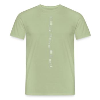 'BLESS THIS MESS' OGHAM - Men's T-Shirt - sage - Front - AI Model Male 178 light (178cm)