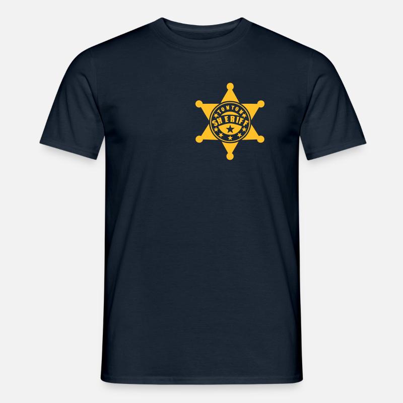Uncle Sheriff Stern 1 - Männer T-Shirt - Navy