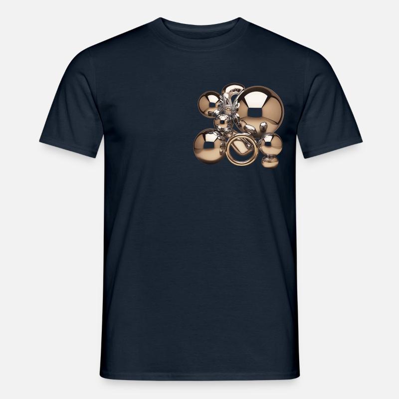 Modern Bubbles - Männer T-Shirt - Navy