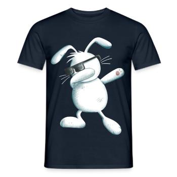 Dab Dance Bunny I Dabbing I Easter Gift - Men's T-Shirt - navy - Front - AI Model Male 178 light (178cm)