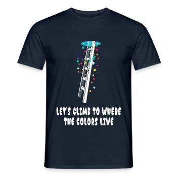 Grimpons là où vivent les couleurs - T-shirt homme - marine - Devant - AI Model Male 178 light (178cm)
