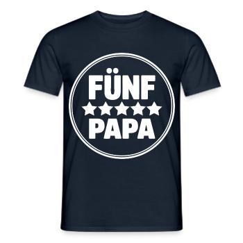 Fünf Sterne Papa - der beste Papa auf der Welt - Männer T-Shirt - Navy - Vorne - AI Model Male 178 light (178cm)