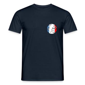 pompier logo - T-shirt homme - marine - Devant - AI Model Male 178 light (178cm)