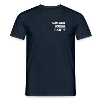 Sommer Sonne Party - Männer T-Shirt - Navy - Vorne - AI Model Male 178 light (178cm)