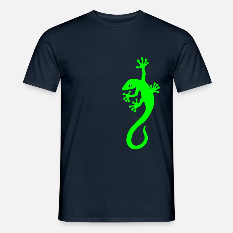 Gecko hangs - Männer T-Shirt - Navy
