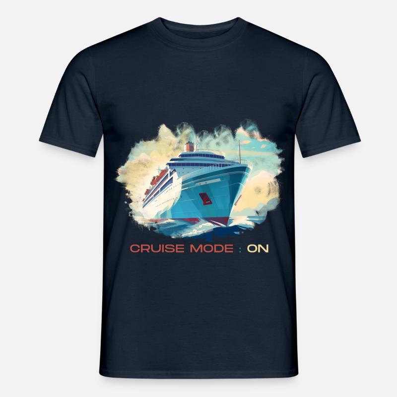 Cruise mode enabled. A stylish pattern for holidays. - Men’s T-shirt - navy
