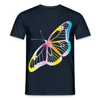 Butterfly Butterfly Monarch Spring Colorful Gift - Men's T-Shirt - navy - Front - AI Model Male 178 light (178cm)