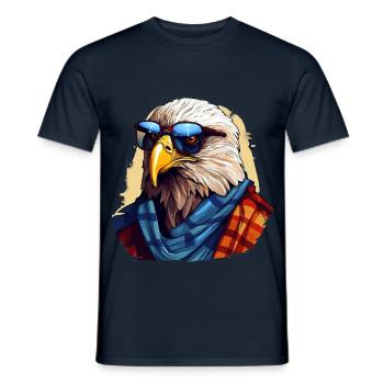 Streetwear Pygargue à tête blanche | Amoureux de l’aigle - T-shirt homme - marine - Devant - AI Model Male 178 light (178cm)